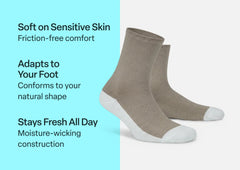 Casual/Dress Diabetic Socks - Brown
