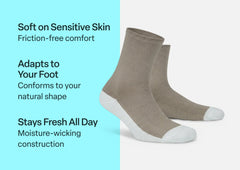 Extra Roomy Diabetic Socks (Thick) - Brown